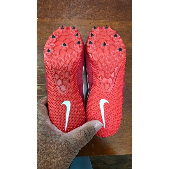 Nike Racing Red Track Spikes Shoes Men's Athletic Footwear Lightweight Size 7 - Picture 6 of 7